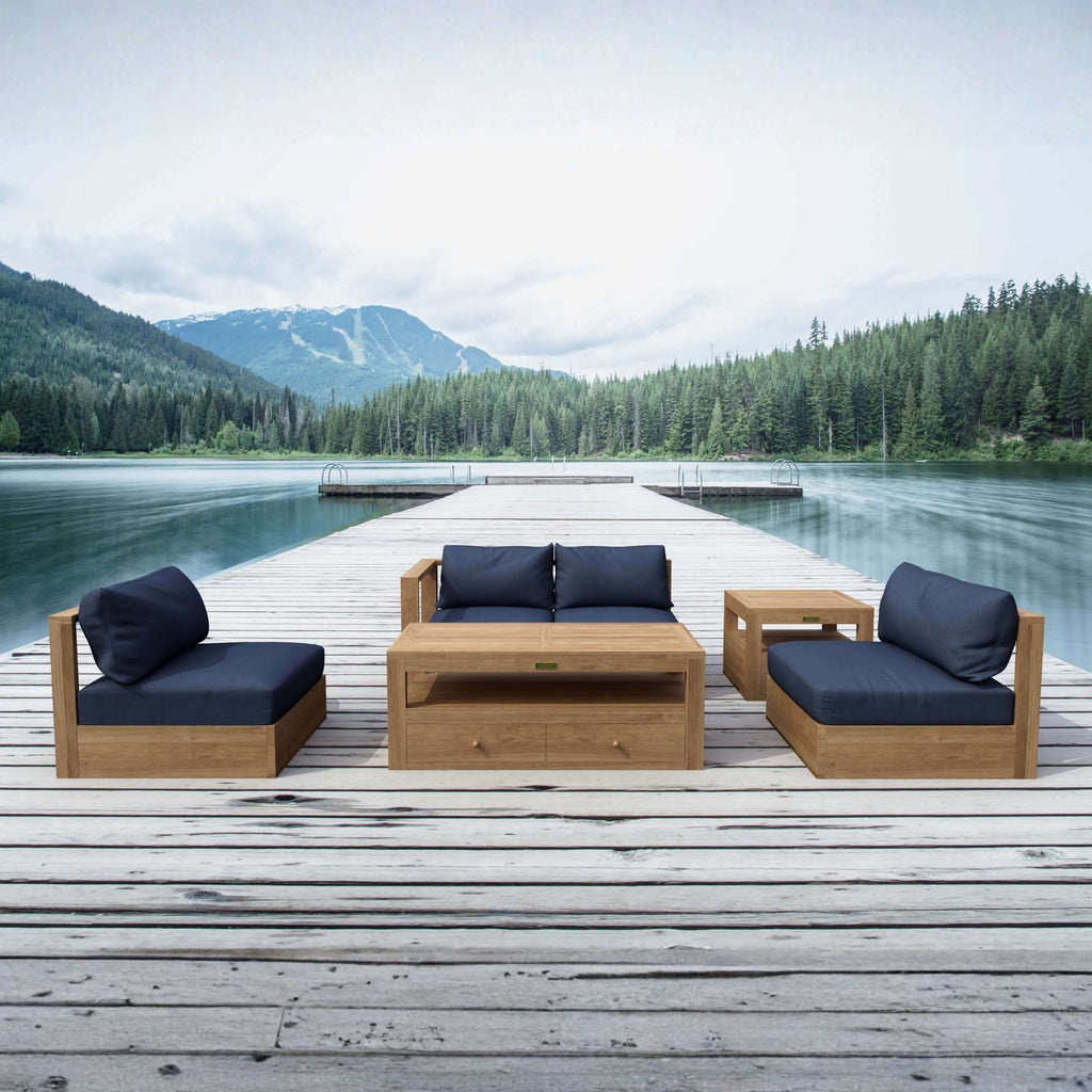 Anderson Teak Copacabana 5-Piece Modular Deep Seating Set - view 4