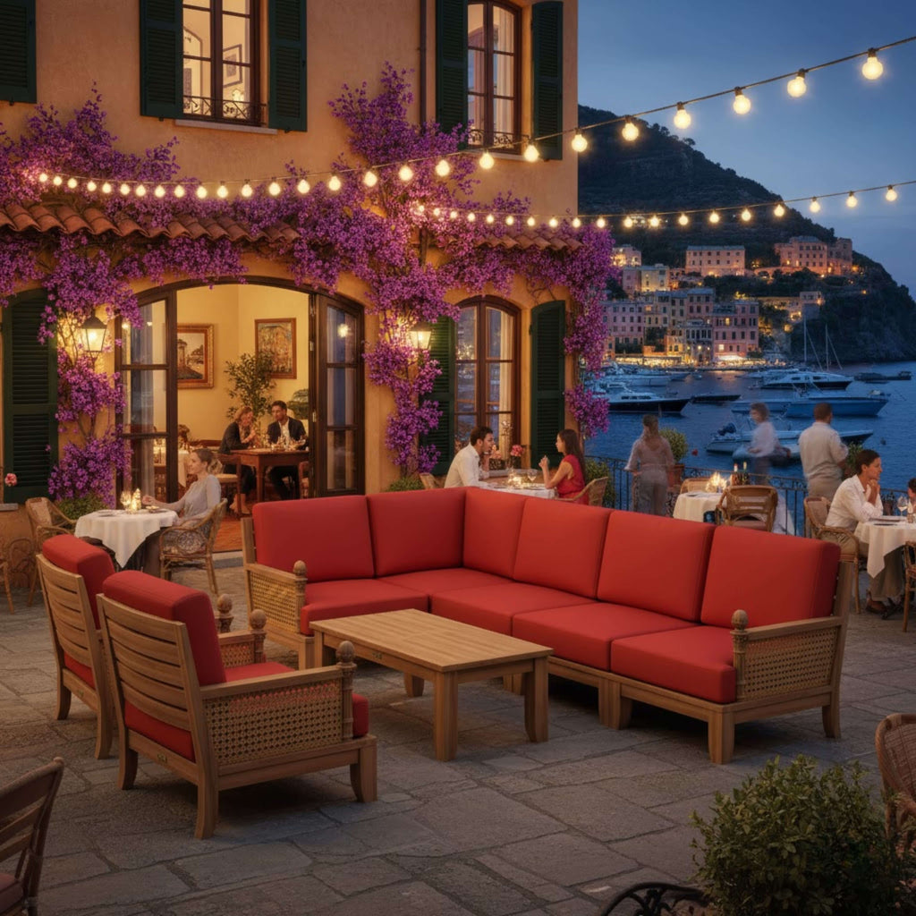Anderson Teak Luxe 8-Piece Modular Set (SET-74) - Timber & Ember Outdoor
