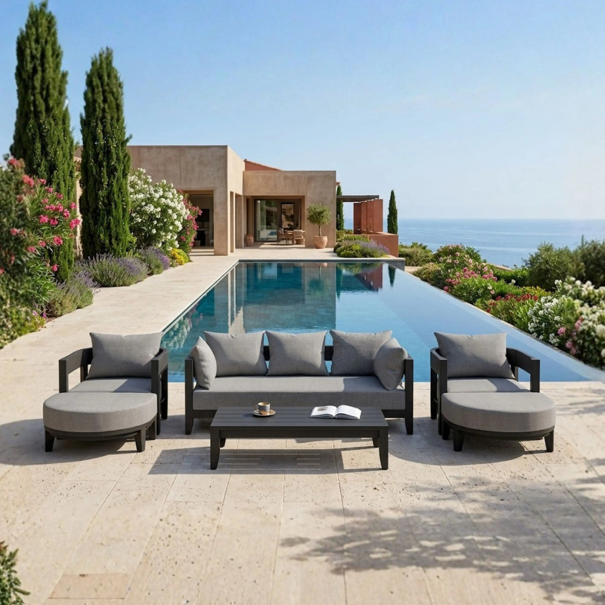 Anderson Teak Coronado 6-Piece Aluminum Deep Seating Set - view 2