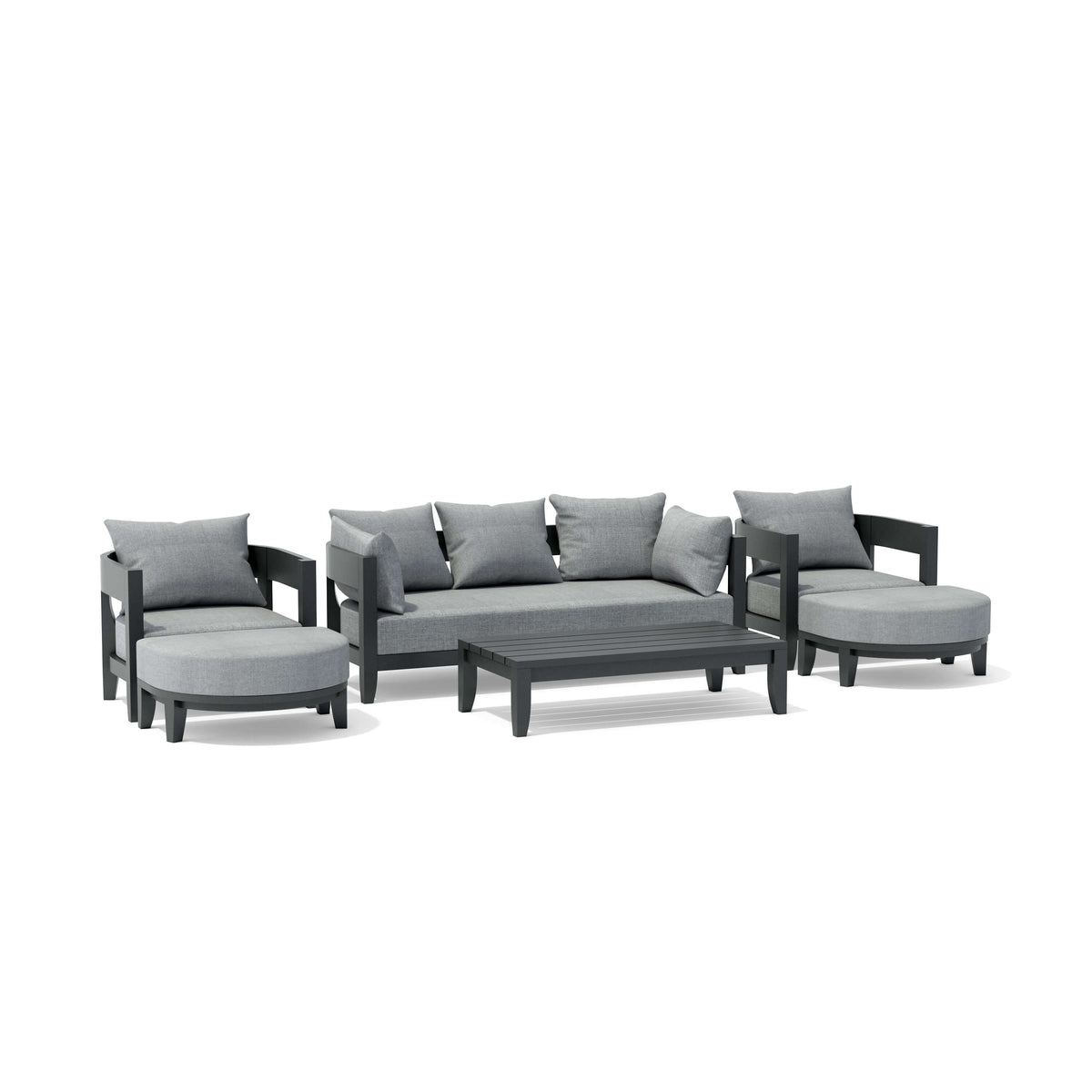 Anderson Teak Coronado 6-Piece Aluminum Deep Seating Set - view 6